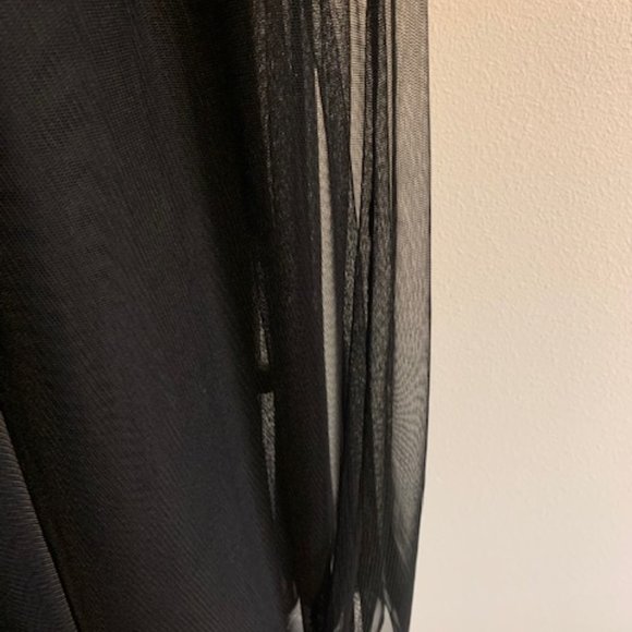 Adrianna Papell Evening Essentials Size 6 Black Skirt Long Lined Double Layers - Picture 5 of 7